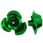 Alloy rose, emerald-green, 100 pieces