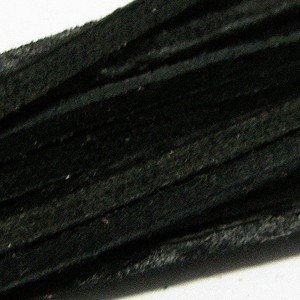 Real splitted leather thread, black