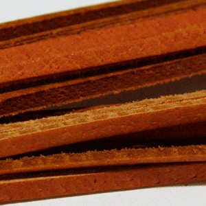 Real splitted leather thread, orange