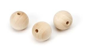 Superior quality wooden bead, 18 mm