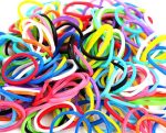 Unicoloured rubber ring, 100 pieces/ bag