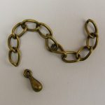 Chain extender - antique yellow copper