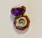 Metal purple crystal pandora