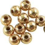 Plastic miracle bead, gold, 10 mm