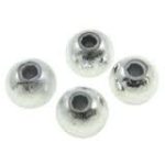 Plastic miracle bead, silver, 10 mm