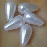 Plastic miracle bead, 10*6 mm, drop