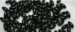 Plastic miracle bead, 3*6 mm, black rise form
