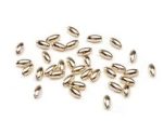 Plastic miracle bead, 3*6 mm, rise form, gold