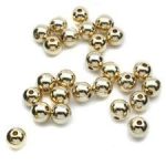 Plastic miracle bead, gold, 5 mm