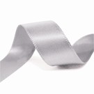 Satin ribbon, 20 mm, silver-grey