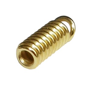 Gold coil end clasp