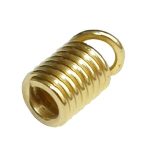 Gold coil end clasp