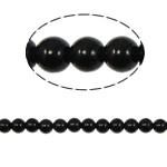 Glass pearl string, 4 mm, black