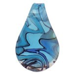 Drop shaped glass pendant
